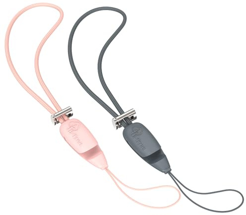 DOB SECHS 2 Pack Wrist Strap for Phone, Adjustable Mobile Phone Lanyard, Compatible with Airpods, Phone, Purse, Keychain, Camera and more,(1 Grey 1 Pink)