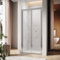 SUNXURY Porta Scorrevole Doccia 86 x 185 cm, Vetro di Sicurezza, Argento