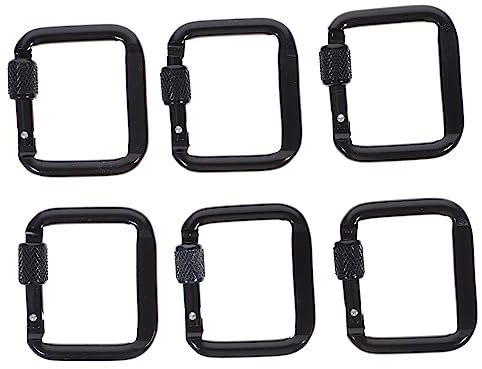 BESPORTBLE Mosquetón para Llavero (6 Unidades) Hebilla De Mosquetón De Escalada Clip Cuadrado para Equipo De Camping Color Aleatorio.