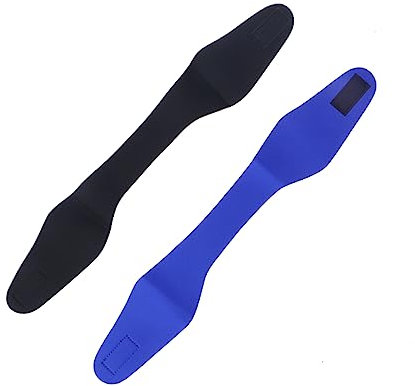 BESPORTBLE 2pcs Swimming Headband for Kids and Adults Waterproof Swim Ear Band l Size Black and Dark Blue for Bathing and Diving