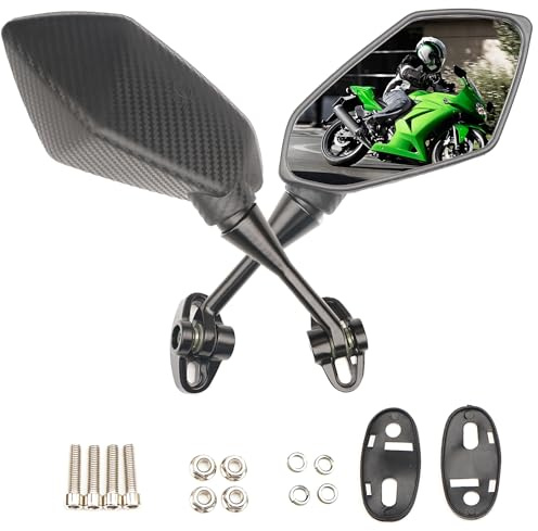 Letgoing Motorcycle Rearview Mirrors E-Mark Approved Racing Motorcycle Rearview Mirror 360 Degree Rotatable for GT125R/250R/650R/650S CBR600RR/600 F4 F4I/1000RR /250R Ninja 250R