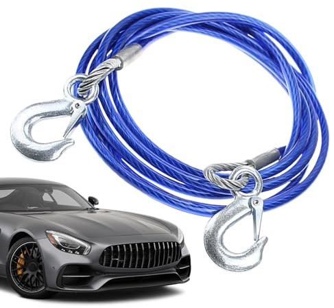 di traino con ganci, cavo di traino per veicoli pesanti con ganci, forniture automobilistiche, antiscivolo, alta resistenza alla trazione per camion, barche, moto