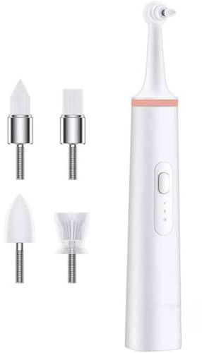 Cepillo De Dientes Eléctrico, Pulidor De Dientes, Cepillo De Dientes Ultrasónico Con 4 Cabezales De Cepillo for Borrador De Manchas, Herramienta De Limpieza De Boca(Pink)