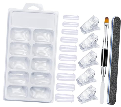 Kit professionnel de manucure pour ongles en forme de U avec faux ongles en forme de fer à cheval pour femmes et filles