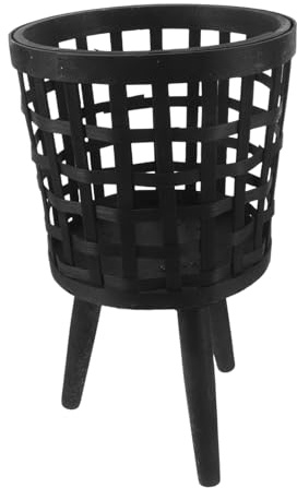 NOLITOY Soporte para Macetas de Madera Handwoven Soporte para Plantas de Interior Pedestal Decorativo de Nórdico Estante Rústico para Salón y Patio