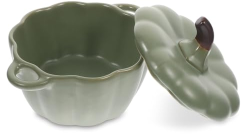LIGIGWASH Ciotola Zuppa in con e Doppie Maniglie Scodella per Stufati Uova al Vapore e Dessert Contenitore Versatile per Ristorante e Casa Scuro