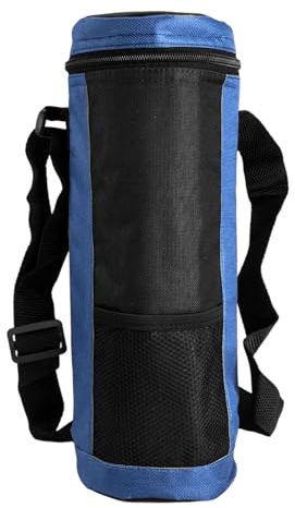 FlaschenküHler für Unterwegs, Wein KüHltasche mit Gurt, Isoliertasche Flaschenhalter Wasserflaschenhülle, ThermohüLle für Trinkflasche, FlaschenküHltasche für Sport, Wandern, Picknick, Campus (Blau)