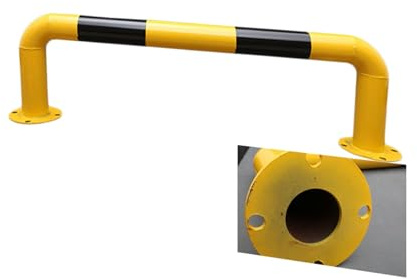 LKW-Parkschutzstoßstange, U-förmiger Parkstopper, Gut Sichtbare Werkstatt-Schutzplanke, Abgerundete Kanten, Rohrstärke 0,15 Cm(100x30cm)