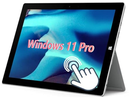 Microsoft Surface Pro 3 Tablet PC, touchscreen da 12 pollici, Intel Core i5-4300U, 4 GB RAM, SSD da 128 GB, Windows 11 Pro CAM (ricondizionato)