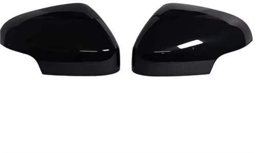 Auto Spiegelkappen Ersatz-Spiegelkappen Für Volvo S40 S80 S80L C30 Und C70 Seitenspiegelblenden In Glänzendem Schwarz Carbonfaser-Optik Rückspiegelkappe(Schwarz)