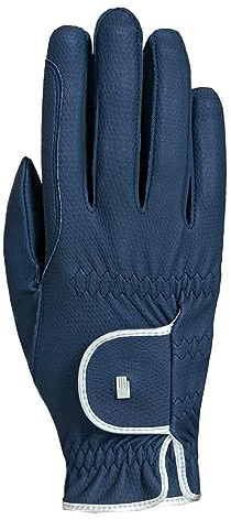 Roeckl Sports equestrian gloves LONA, ladies summer riding glove, navy/silver 7