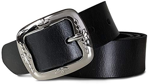 ROYALZ Vintage Ledergürtel für Damen aus Büffel-Leder 38mm breit Jeans-Gürtel Damen kürzbar Voll-Leder