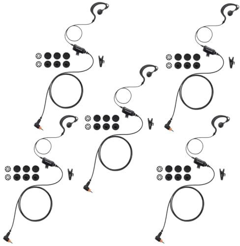 Commountain SL300 SL3500e Earpiece with Mic Compatible for Motorola Radios TLK 100 TLK 110 SL7550 SL7550e SL7580 SL7580e SL7590 SL7590e SLN 1000, TLK100 TLK110 SLN1000 SL Series, G Earhook Headset