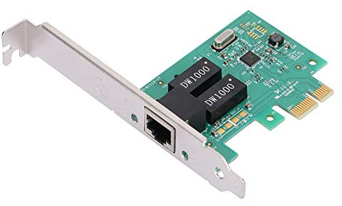 ASHATA Carte Réseau Gigabit Adaptateur PCI-E 10M,100M,1Gbps Compatible avec Slots PCI Express x1, x4, x8, x16 pour 98SE / ME/Windows 2000 / XP/Vista/Windows 7/8/10 /