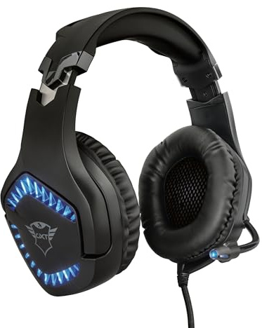 Trust GXT 460 Varzz Cuffie gaming illuminate per PC, Nero