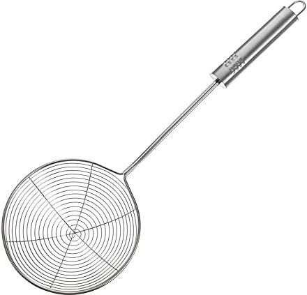 SIDCO Abseihlöffel Schaumlöffel Abseihen Asia Abseihkorb Abtropfen Spätzlelöffel 35 cm