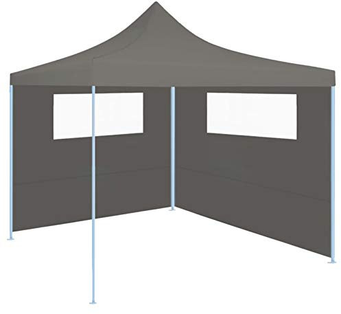 Tidyard Pavillon-Seitenwände mit 2 STK Fenstern Partyzelt Partyzeltwand Faltpavillon Gartenpavillon für Party Festzelt Hochzeit Anthrazit