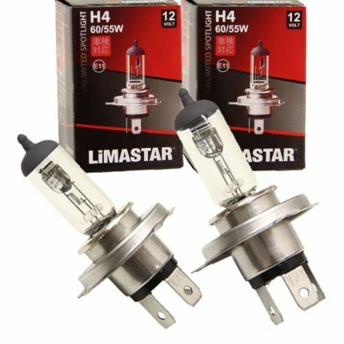 2X Halogen H4 Scheinwerferlampe Birne kompatibel für Ford Transit 60W / 55W 12V Abblendlicht Fernlicht Glühlampen | E - Prüfzeichen | Sockel P43t - Warm Weiß
