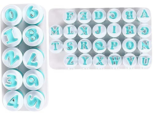 Buchstaben Ausstecher FüR Fondant Essbare FüR Torte 26 StüCke Kunststoff 10 StüCke Zahlen Form Fondant Buchstaben