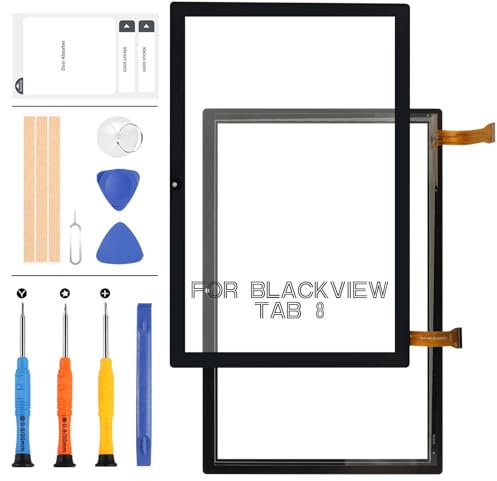 LADYSON Pantalla de repuesto para Blackview Tab 8 Tab 8e digitalizador de pantalla táctil para Blackview Tab 8 Tab 8e Tablet PC capacitiva panel sensor de vidrio kit de piezas de reparación de lente