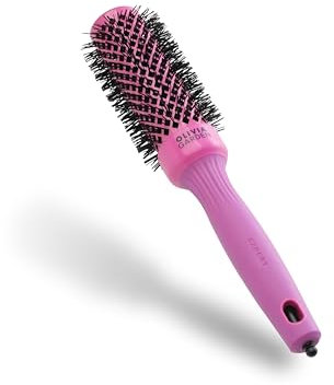 Olivia Garden Expert Blowout Shine - Rosa - 35 - Cepillo redondo de cerámica antiestática para un secado brillante y sin encrespamiento