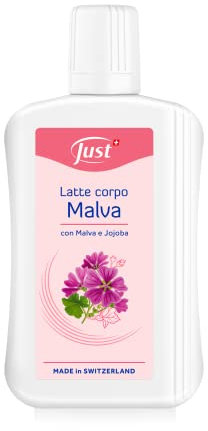 Just Latte Corpo Malva 250ml con Malva e Jojoba, Idratante e Lenitivo
