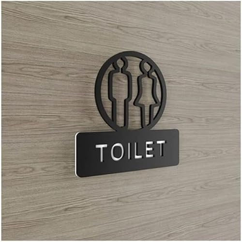 Toilettenschild, Toilettenschilder, Acryl-Türaufkleber, Beschilderung, Toiletten, Hausnummer, WC, for Badezimmer, Männer und Frauen, Hinweisschild, individuelle Schilder (Farbe: 5, Größe: 18 x 18 cm)