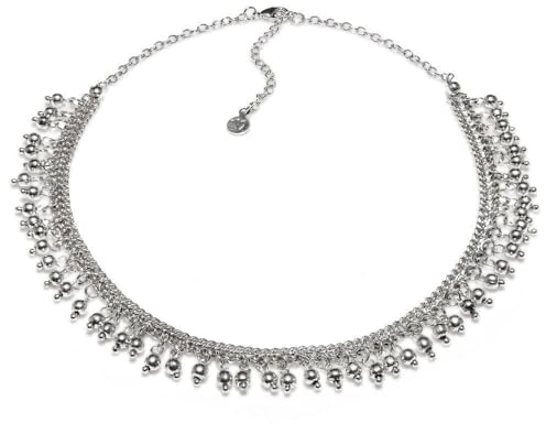 Vestopazzo VLNET Halskette Mogra inspiriert Andes | Verstellbarer Karabinerverschluss | Versilbert