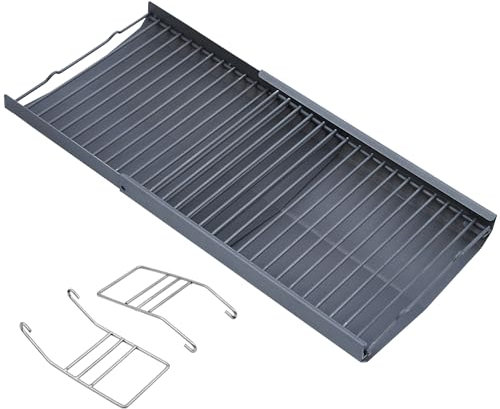 Grillflame 810-0029 Holzkohle-Aschekanne Ersatzteile für Nexgrill Holzkohlewanne Verstellbarer Aschefänger 810-0029 73.7 cm Fassgrill Smoker Teile mit Feuerrost Aufhänger Grillzubehör