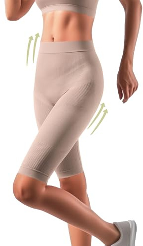 SlimCell Gambetti Short Gainant Femme Ventre Plat - Legging Anti-Cellulite, Panty Gainant Invisible, Gaine Amincissante en Microfibre Massante, Gaine Ventre Plat Maintien Fort - Made in Italy