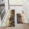 Alishomtll Alfombra de cocina de PVC, 2 unidades, 44 x 75 + 44 x 120 cm, antideslizante, impermeable, antifatiga, 10 mm, parte trasera de goma, lavable, fácil cuidado, para cocina, color marrón