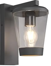 lightling Claudio Außenwandleuchte, IP44, Länge: 16 cm, Höhe: 28 cm, anthrazit, Druckguss Aluminium, ohne Leuchtmittel, E27, max: 40W