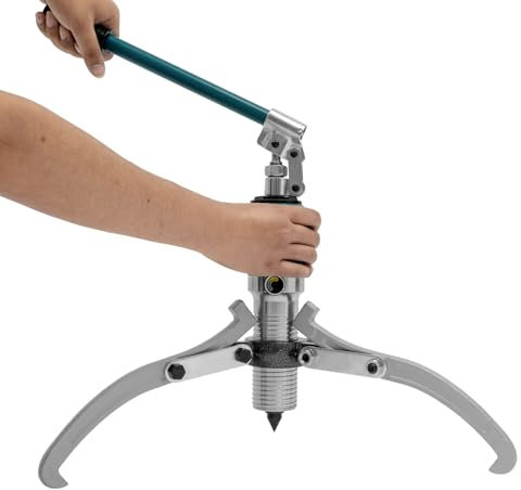 Tenddya Hydraulischer Lagerabzieher, 15T Integral Hydraulik Abzieher Kit, Kurbelwelle Riemenscheibe Abzieher Geignet für Naben/Flansche/Zahnräder/Lager