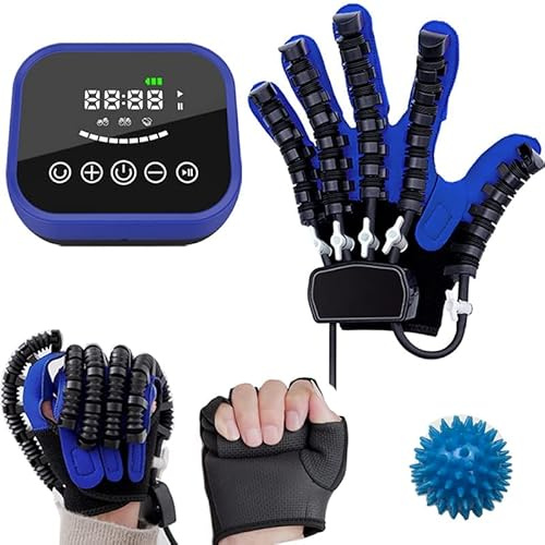 LH-AdroMerix Gants de Robot Pour La Récupération Après Un AVC AVEC Hémiplégie De La Main, Équipement De Thérapie Après Un AVC, 3 Modes, Rechargeables 2000 Mah, Tailles S/M/L/XL.
