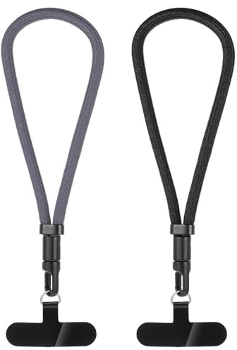 JIEYAO 2 Pcs Cell Phone Lanyard with 2 Patch, Cell Phone Hand Wrist Strap Universal Wristlet Strap Compatible with Phone Case