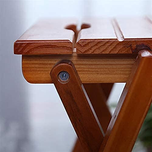 3 Tier Wooden Indoor Climbing Step Ladder for Kitchen Garden with Safety Foldable Shelving