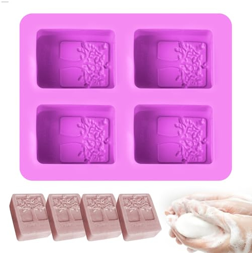 Stampi per Sapone, Sapone in Silicone Stampo, Stampi in Silicone per Sapone DIY, per Saponette Fatte a Mano, Ghiaccio, Torte, Budini, Cioccolatini