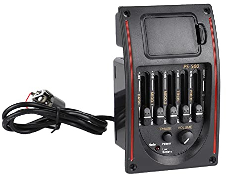 SPYMINNPOO 5 Band Equalizer, Digital Tuner mit LCD-Display fr Akustik- und E-Gitarren