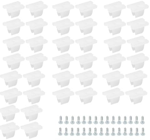 GQunit 50 Stück Wsserdichter LED-Lichtstreifenclips, Befestigungsklemmen, LED Streifen Montagehalterung Clips, passend für 5 mm bis 6 mm Silikon Streifen Halterung,durchscheinend,Inklusive Schrauben