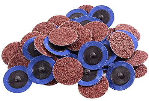 50 Piece 2 Inch Angle Grinder Sanding Disc Set 36 Mesh Aluminum Oxide Discs for Wood and Metal Polishing Duty Sanding Attachments