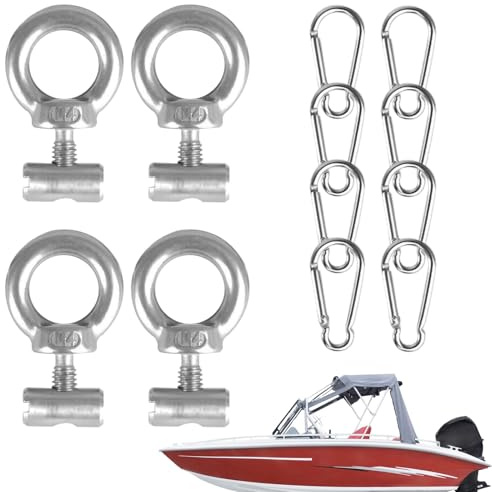 Generisch T Track - Ancrage de serrage - Montage vertical sur rail - Œillet de sécurité - Pour camping-cars, bateaux, camping, véhicules, kayak