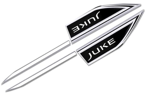KEYLEON Pegatina con Logotipo de Coche para NIS-San Juke, Pegatina Insignias para Etiqueta Engomada Pegatinas Metálicas para Coche,Black