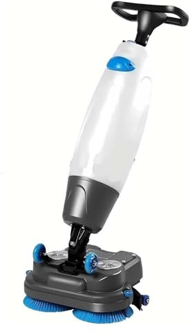 CUTANGELAR Machine Nettoyeuse de Sol à Poussée Manuelle, Fonction Aspiration Humide/Sèche et Lavage, Grands Réservoirs, Tête Rotative 360° Capacité 13000 Pi²/H pour Supermarchés.(White)