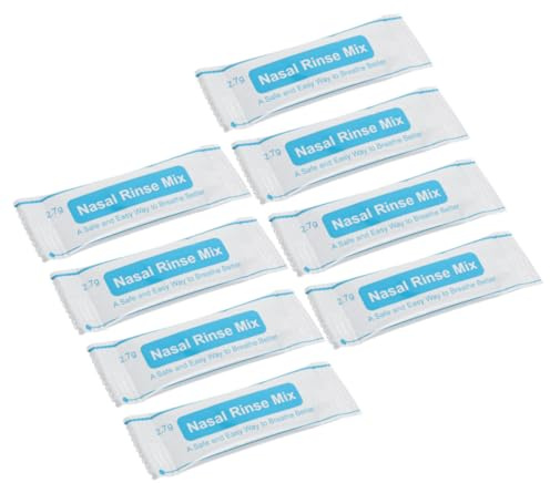 ibasenice Paquetes Sal Enjuague Nasal 40 Unidades Mezcla Instantánea 2,7 g Cuidado Nasal Para Heridas y Limpieza Diaria En Adultos y Niños