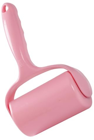 Kisangel 2 Sets Portable Pet Hair Remover Lint Rollers Double-sided Sticky Lint Brush for Cat Dog Hair Removal Household Cleaning Tool Plastic with Refill