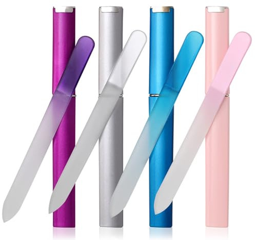 LDAUYZLING Lima per unghie sfumata 14 cm Lima per lucidare le unghie Lima colorata per manicure e pedicure (Argento)