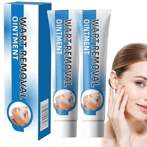 2 Pcs Wart Remover Cream, Skin Tag Removal Cream for Face Hands and Body, Suitable for All Skin Types, 20g