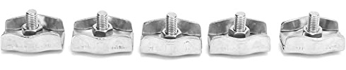 Stylebest Juego de 5 Abrazaderas de Cuerda de Acero Inoxidable, Clips de Agarre de Alambre Duraderos para Maquinaria Forestal y Equipos de Elevación, Resistentes a la Corrosión (5MM)