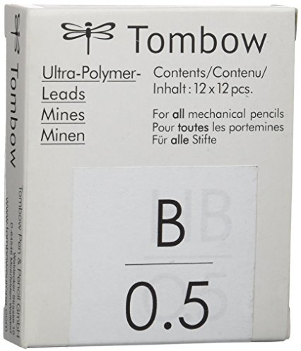 Tombow ex-05p-b – Box 12 Tuben mit 12 Minen, 0.5 mm