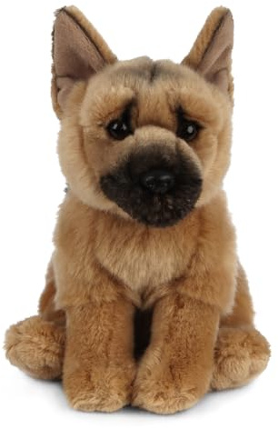 Living Nature German Shepherd Soft Toy | Fluffy Dog Animal | Soft Toy Gift for Kids | 21 cm